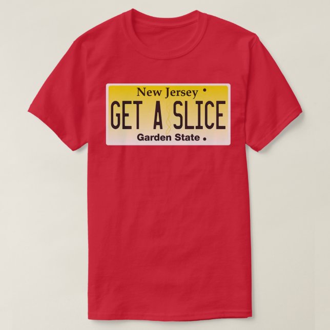 Funny Nueva Jersey NJ Pizza Slice Lover License Pl (Diseño del anverso)