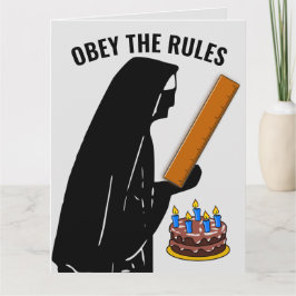 FUNNY NUN TARJETAS CATÓLICAS DE CUMPLEAÑOS DE OBED