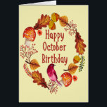 Funny October Month Birthday Autumn hojas<br><div class="desc">Funny October Month Birthday Autumn hojas</div>