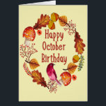 Funny October Month Birthday Autumn hojas<br><div class="desc">Funny October Month Birthday Autumn hojas</div>