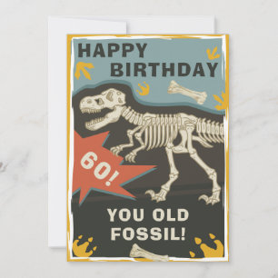Funny Old Age Dinosaur Birday Card
