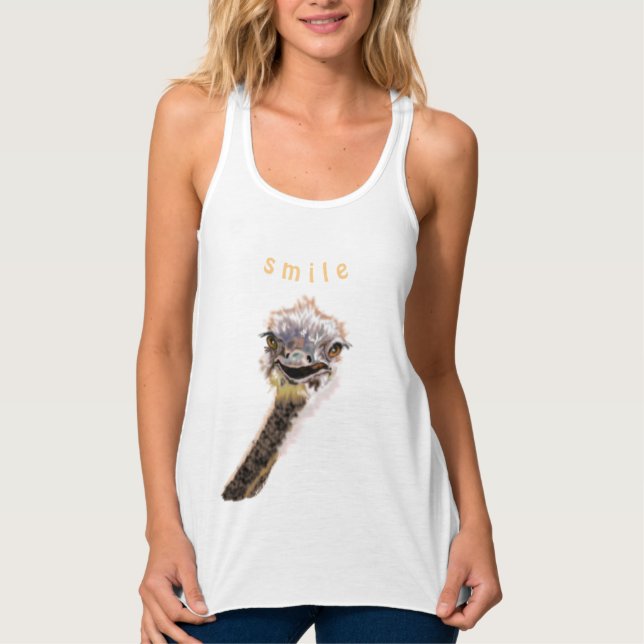 Funny Ostrich Tank Top - Sonrisa (Anverso)