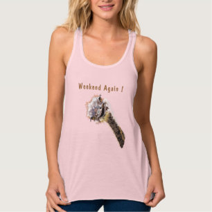 Funny Ostrich Tank Top Weekend de nuevo - Texto Pe