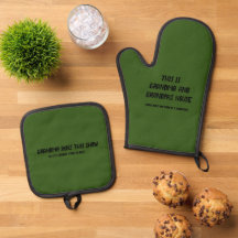 Funny Oven Mitt Set de Abuela y Abuelo