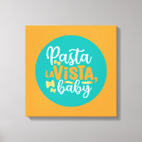 Funny Pasta La Vista Cocina Retro Arte de Tipograf