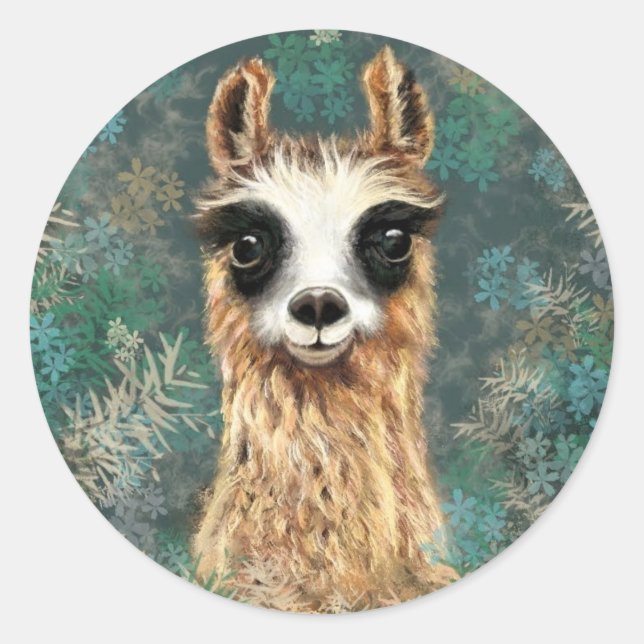 Funny Pegatina con curiosa llamada bebé (Anverso)