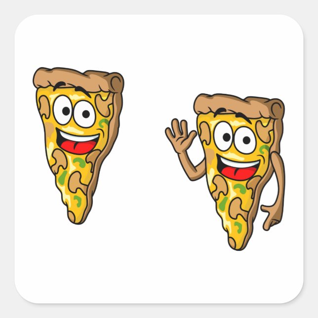 Funny Pegatina de Plaza Slices (Anverso)