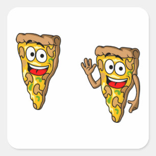 Funny Pegatina de Plaza Slices