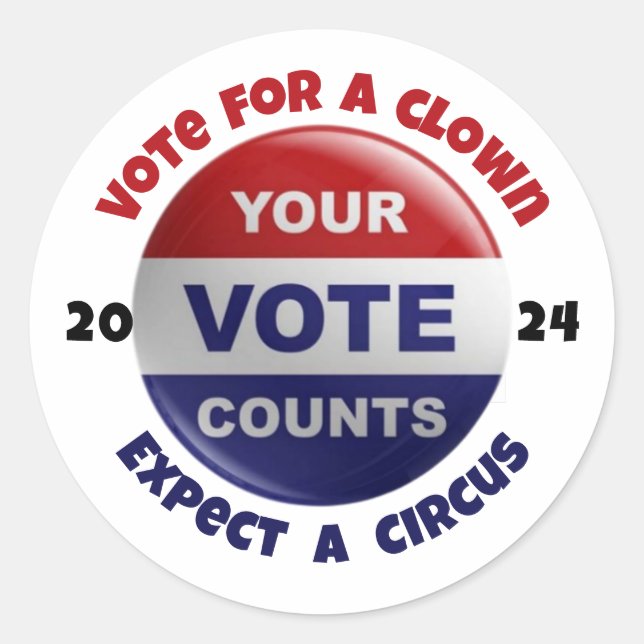 Funny Pegatina político 2024 (Anverso)