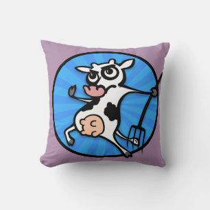 FUNNY PERSONALIZADO COW SQUARE COJÍN DECORATIVO