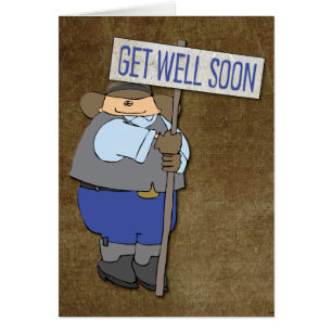 Funny Personalizado Cowboy Get-Well Card