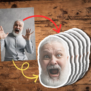Funny Personalizado Face Pegatina   Face and Photo