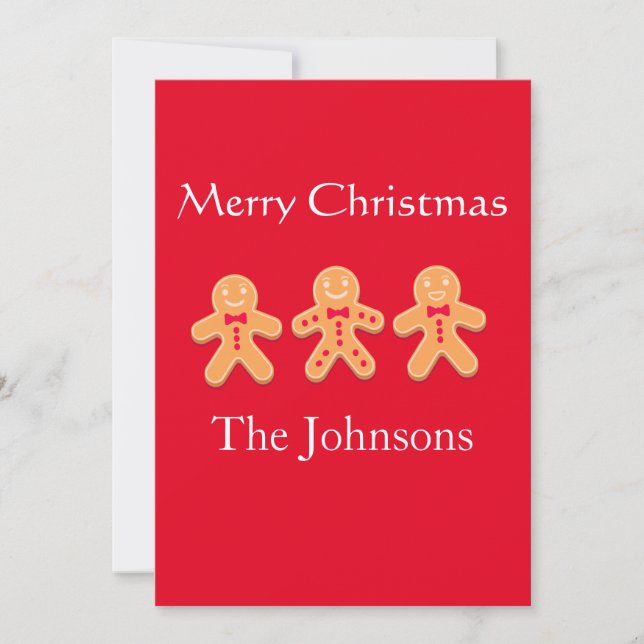 Funny Personalizado Gingerbread Feliz Navidad (Anverso)