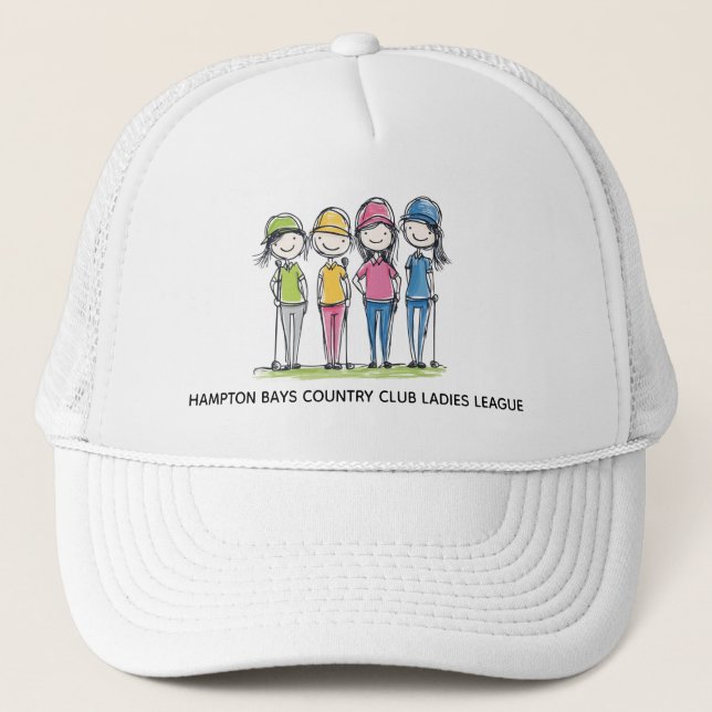 Funny Personalizado Golf Gorra - Damas League Edit (Anverso)
