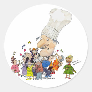 Funny Personalizado Pegatinas y focas de chef fran