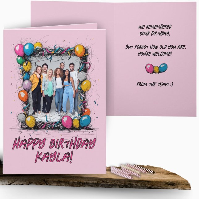 Funny Personalizado Rosado Foto Grupo de tarjetas  (Subido por el creador)