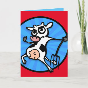 FUNNY PERSONALIZADO VACA CON TARJETA DE REUNIÓN DE