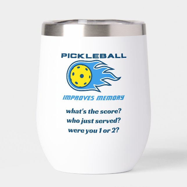 FUNNY Pickleball mejora la memoria Botella de agua (Trasero)