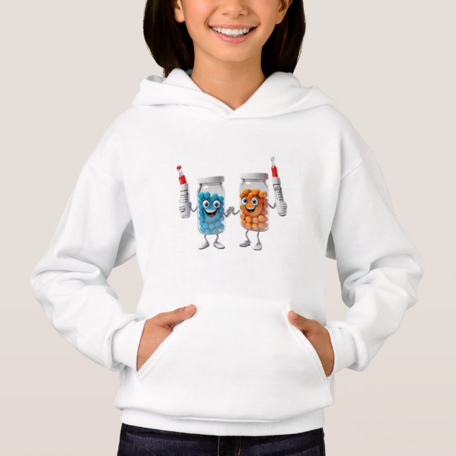 Funny Pill Bottle Hoodie for girls (Anverso)