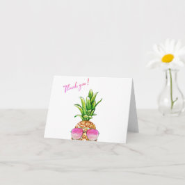 Funny Pineapple Gracias tarjeta