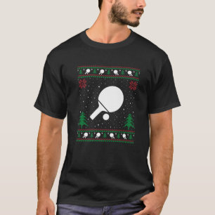Funny Ping Pong Santa Hat Navidades feos Sweater P