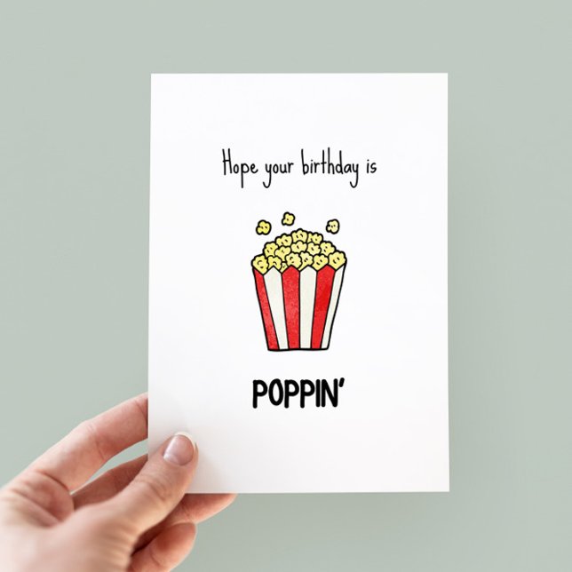Funny Popcorn Pun Birday Card (Subido por el creador)