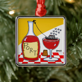 Funny Port Wine Personalizado Navidades Ornamento 