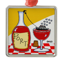 Funny Port Wine Personalizado Navidades Ornamento 