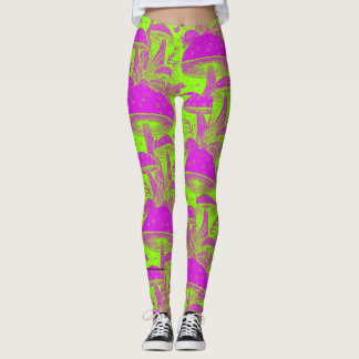 Funny psicodelic - Mushroom Leggins Leggins