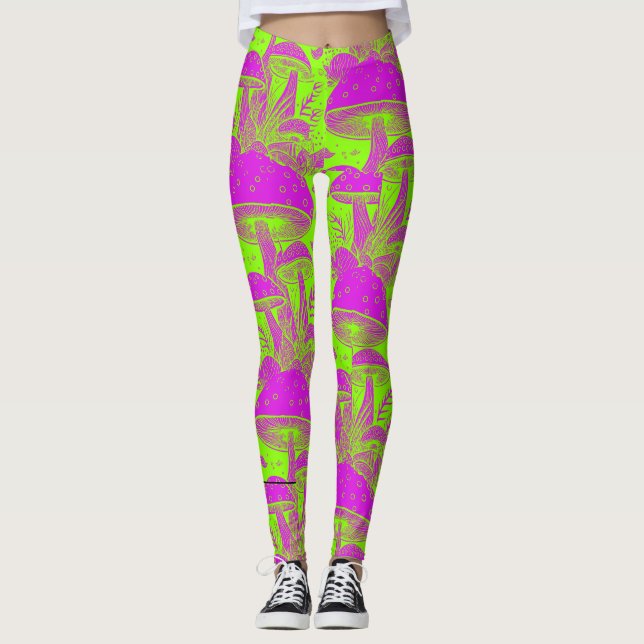 Funny psicodelic - Mushroom Leggins Leggins (Anverso)