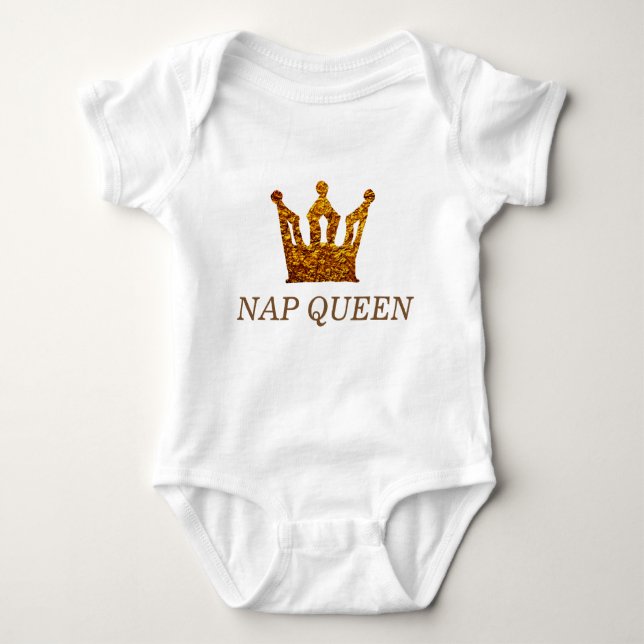 Funny Queen Baby Jersey Bodysuit (Anverso)