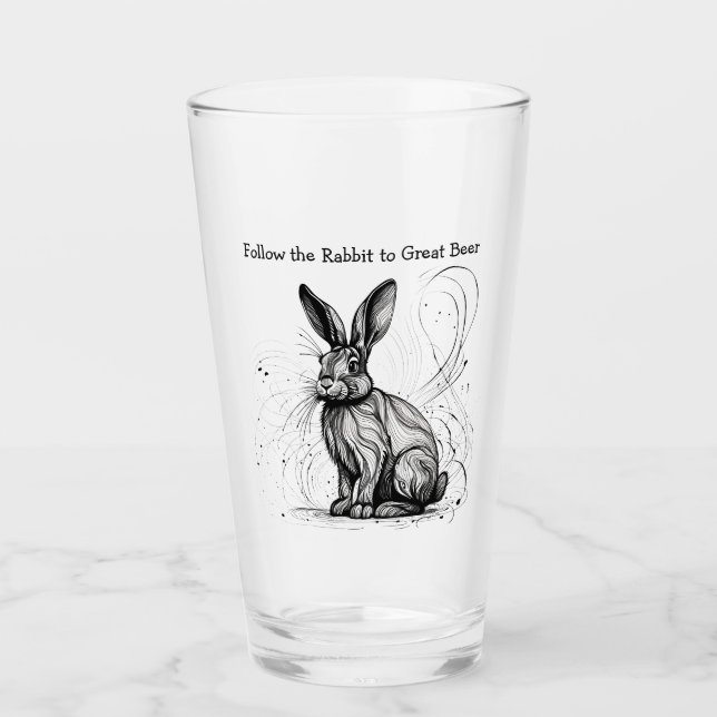 Funny Rabbit Black White Ink Personalizado (Anverso)
