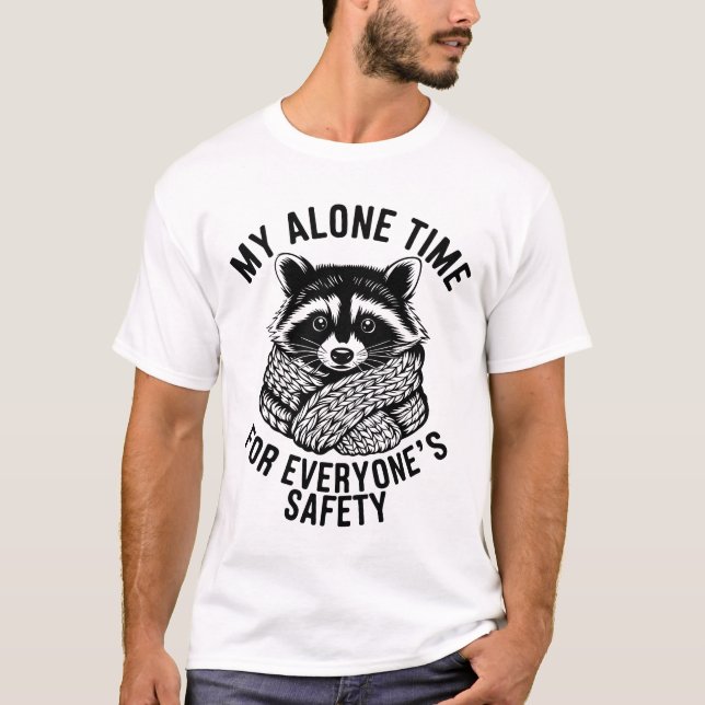 Funny Raccoon T-Shirt Design - camiseta de mapache (Anverso)