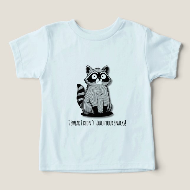 Funny Raccoon T-Shirt “I Swear I Didn’t Touch  (Diseño delantero )
