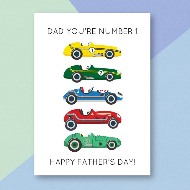 Funny Race Cars Pun la tarjeta del día del padre (Subido por el creador)