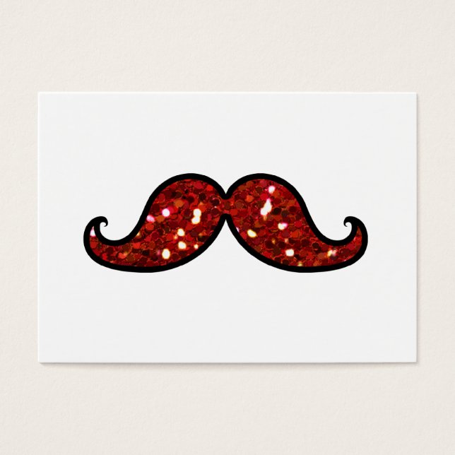 FUNNY RED MUSTACHE IMPRESO PURPURINA (Frente)