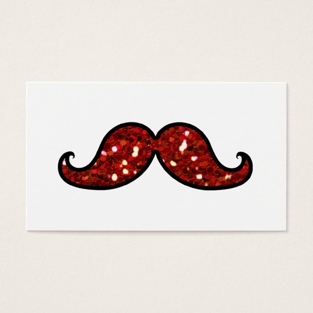 FUNNY RED MUSTACHE IMPRESO PURPURINA (Frente)