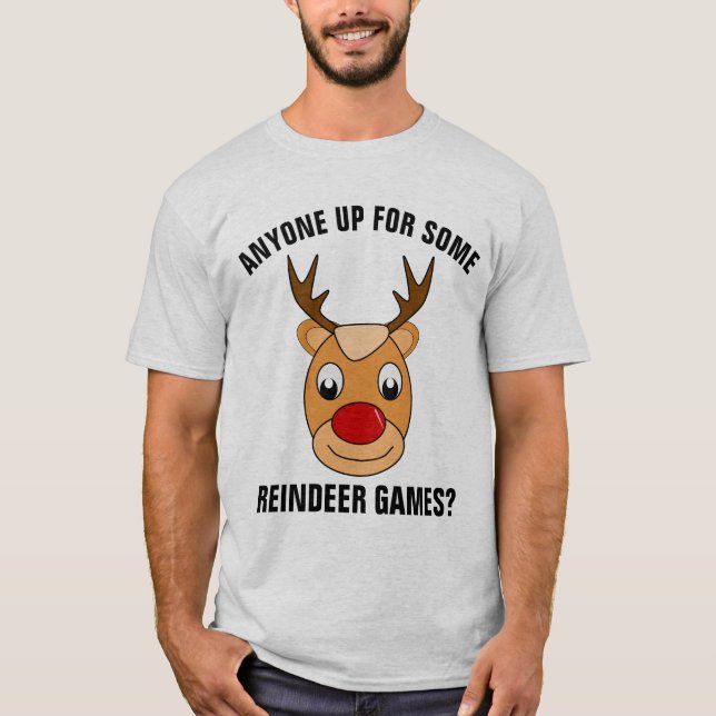 FUNNY REINDEER GAMES NAVIDADES CAMISETAS (Anverso)