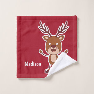 Funny Reindeer ropa de lavado de nombres personali