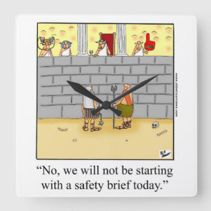 Funny reloj de pared de humor de "seguridad labora