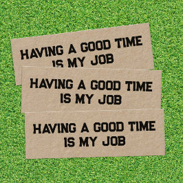 Funny Retirement Kraft Mini tarjeta de negocios