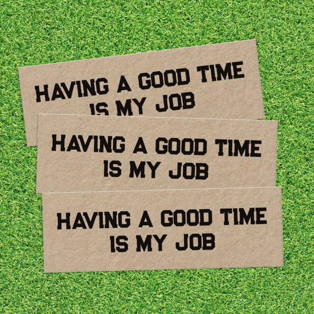 Funny Retirement Kraft Mini tarjeta de negocios (Funny Retired Cards)