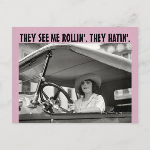 FUNNY RETRO HOUSEWIFE ME VEN Postales ROLLIN