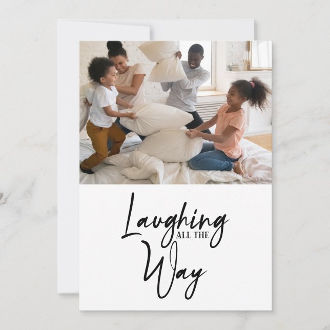 Funny Riéndose A Lo Largo De La Tarjeta De Festivi (Anverso)