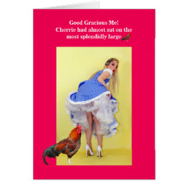 Funny Risqué Chiste Pinup Chica Tarjeta El día de
