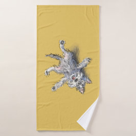 Funny Rolling Schnauzer Towel