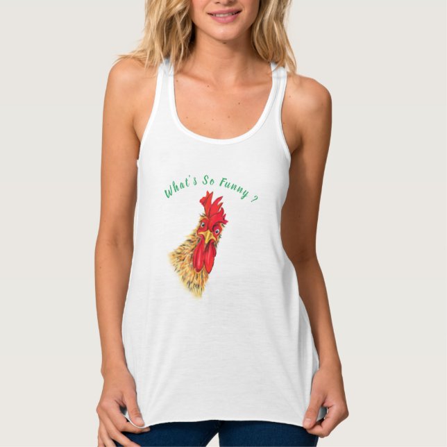 Funny Rooster Tank Top (Anverso)