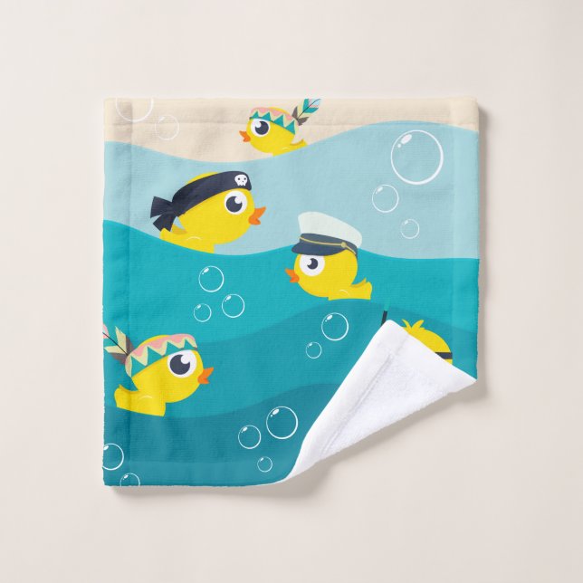 Funny Rubber Duckie Sea Beach Baby  (Toallita)