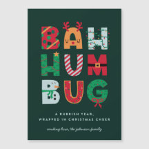 Funny Rubbish Bah Humbug Holiday Card