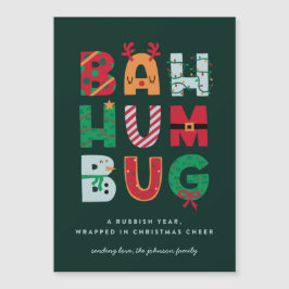 Funny Rubbish Bah Humbug Holiday Card